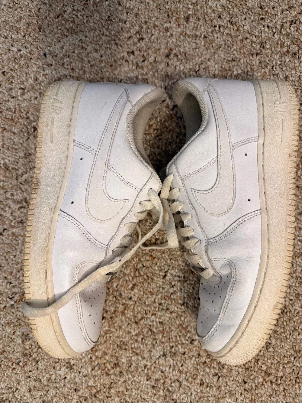 Nike Women's White Air Force 1 Leather Sneakers
